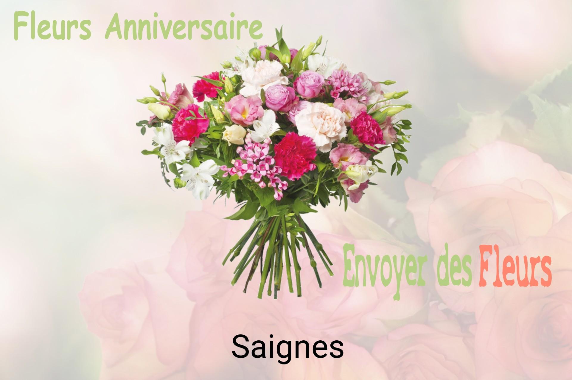 Bouquet de fleurs d’anniversaire livré à Saignes
